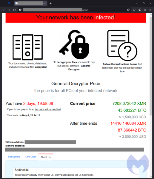 It’s business as usual for REvil ransomware 2 mwb tor ransom note revil 516x600 1