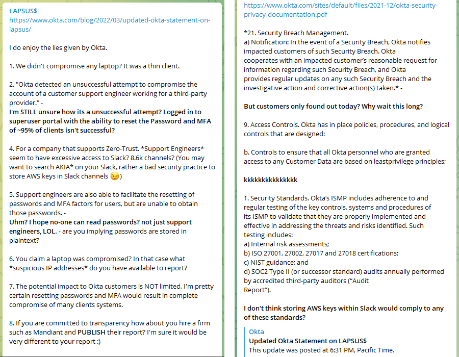 okta hack consequences lapsuss reply