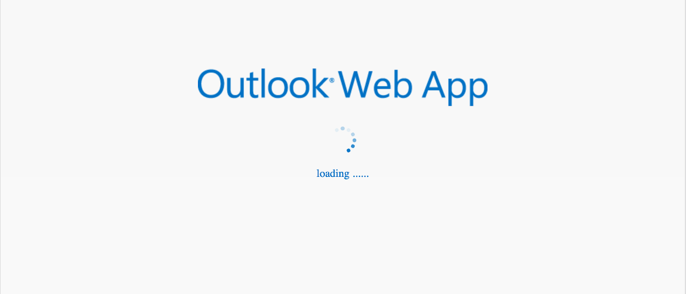 outlook loading