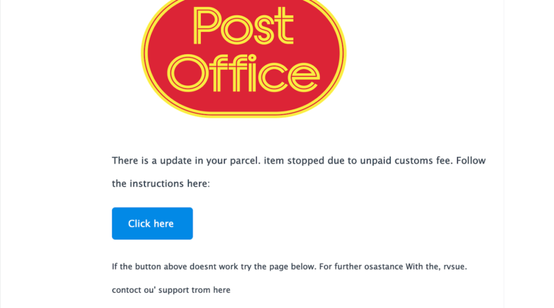 post office scam email
