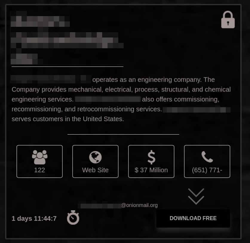 Blackmailer blog: attackers announce they are waiting for the ransom (1 day and 11 hours left before the publication of stolen data)