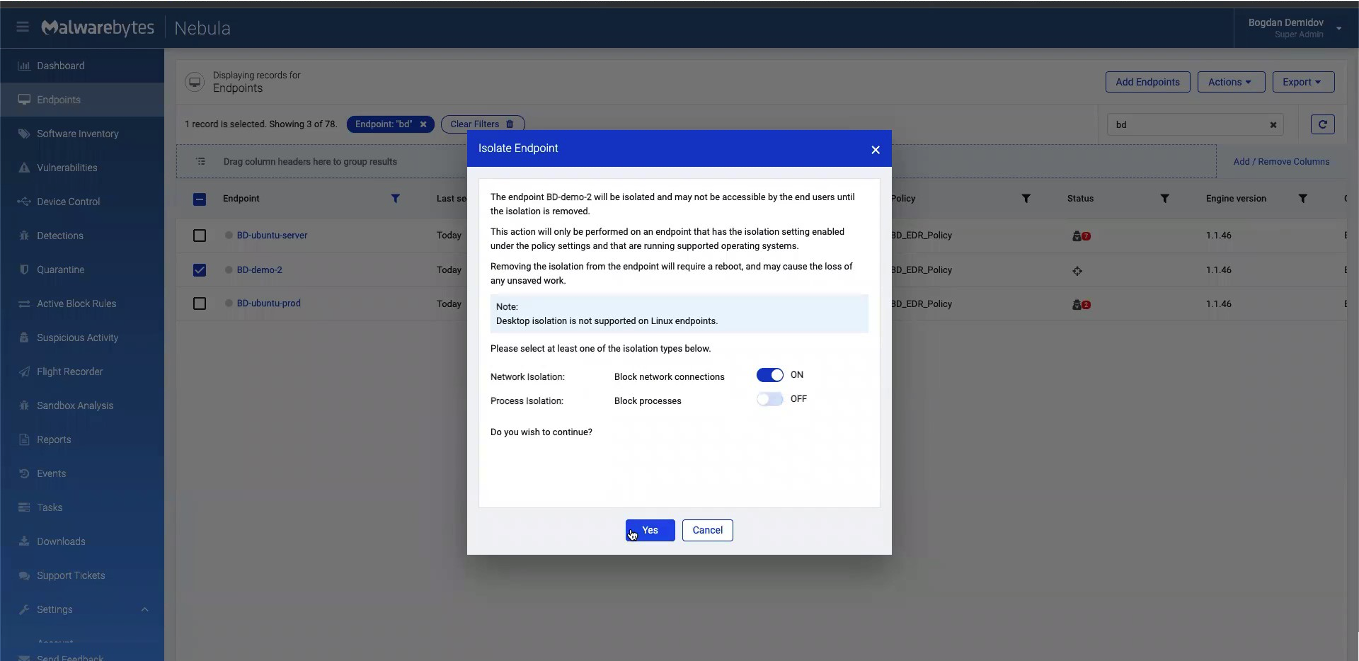 Introducing EDR for Linux: Remediating and isolating threats on Linux servers 11 Screen Shot 2022 06 02 at 11.01.18 AM