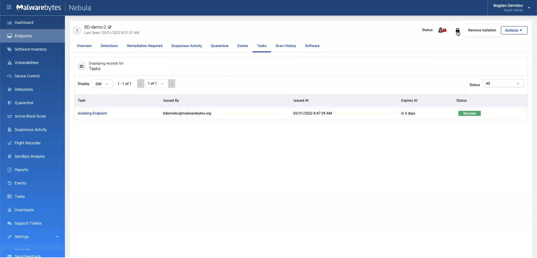 Introducing EDR for Linux: Remediating and isolating threats on Linux servers 14 Screen Shot 2022 06 02 at 11.05.08 AM