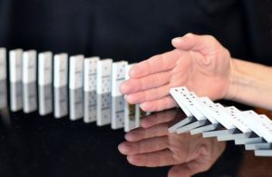 dominoes topple