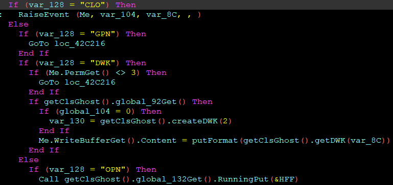 Method used to parse the PIN pad messages sent/received
