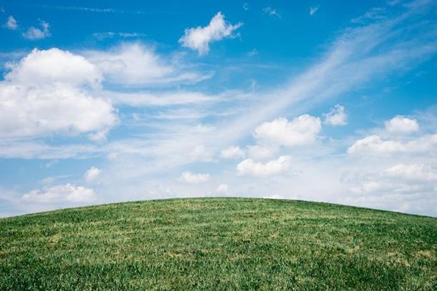 cloud grass hill