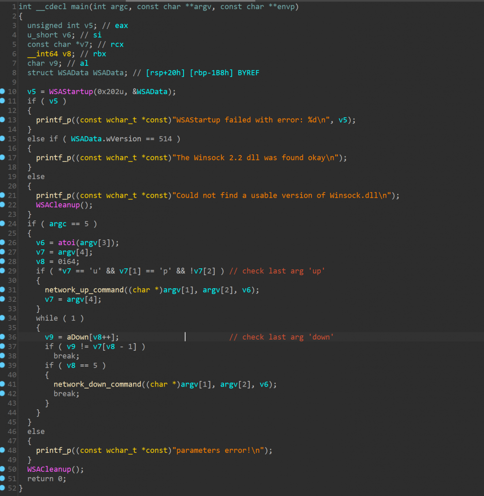 Decompiled network transfer tool