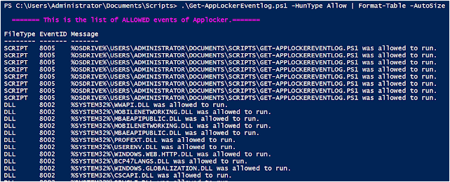 Get-AppLockerEventlog - Script For Fetching Applocker Event Log By Parsing The Win-Event Log 6 48a990f542a784fbad8ff8fc935732338512f224806e6c581b6da64f4400e643