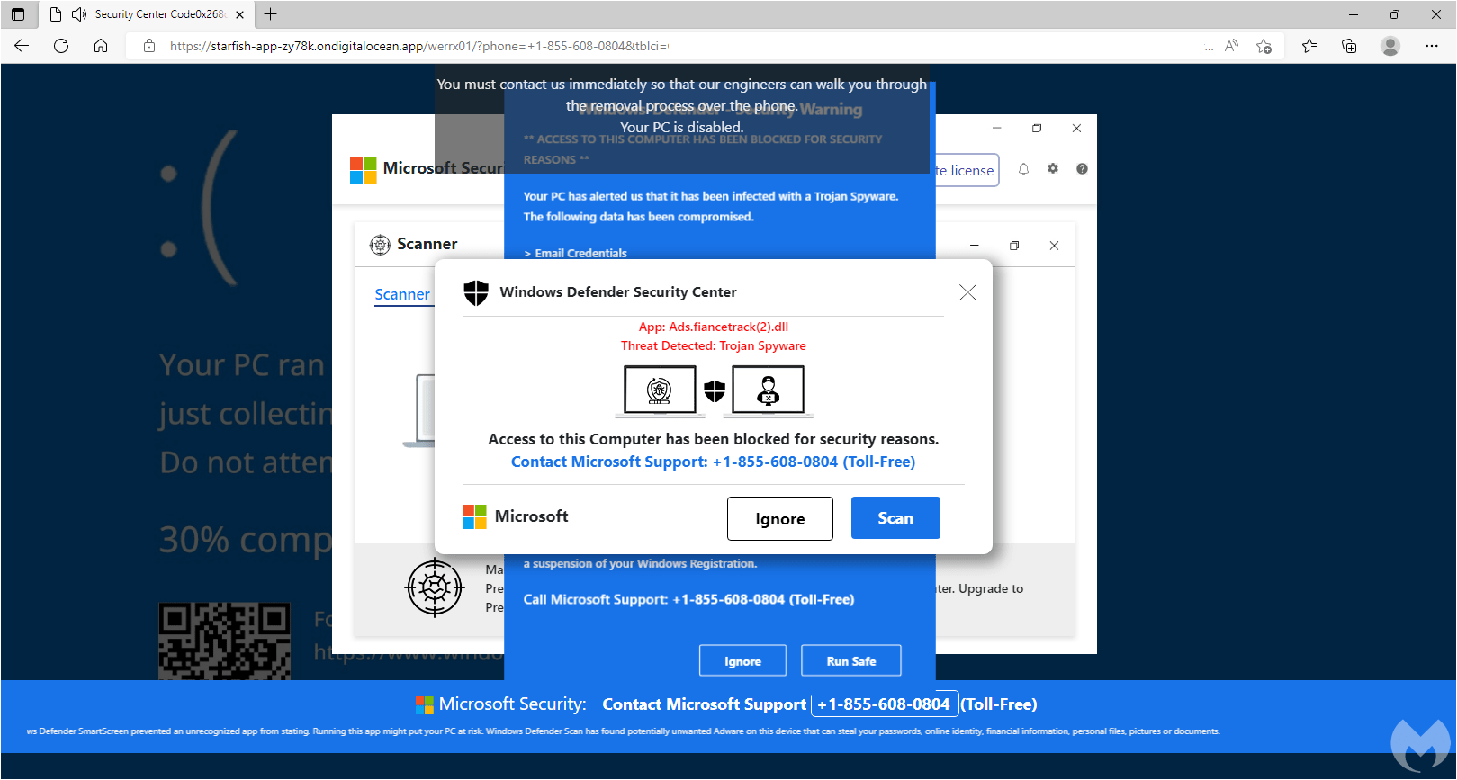 Malvertising on Microsoft Edge's News Feed pushes tech support scams 3 9ae161e25d53a8385f72dbb61201a234f12593226576334a5baeaf47a1bd150c
