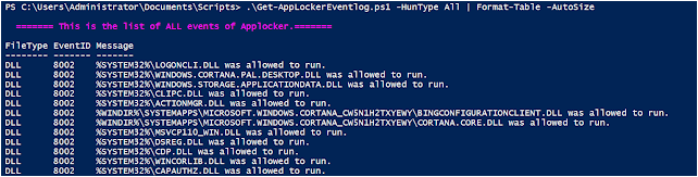 Get-AppLockerEventlog - Script For Fetching Applocker Event Log By Parsing The Win-Event Log 4 fcdcb18c6edb12326e5213b96c7233e3dd0a2380be4f655295eb7988a7679cd2