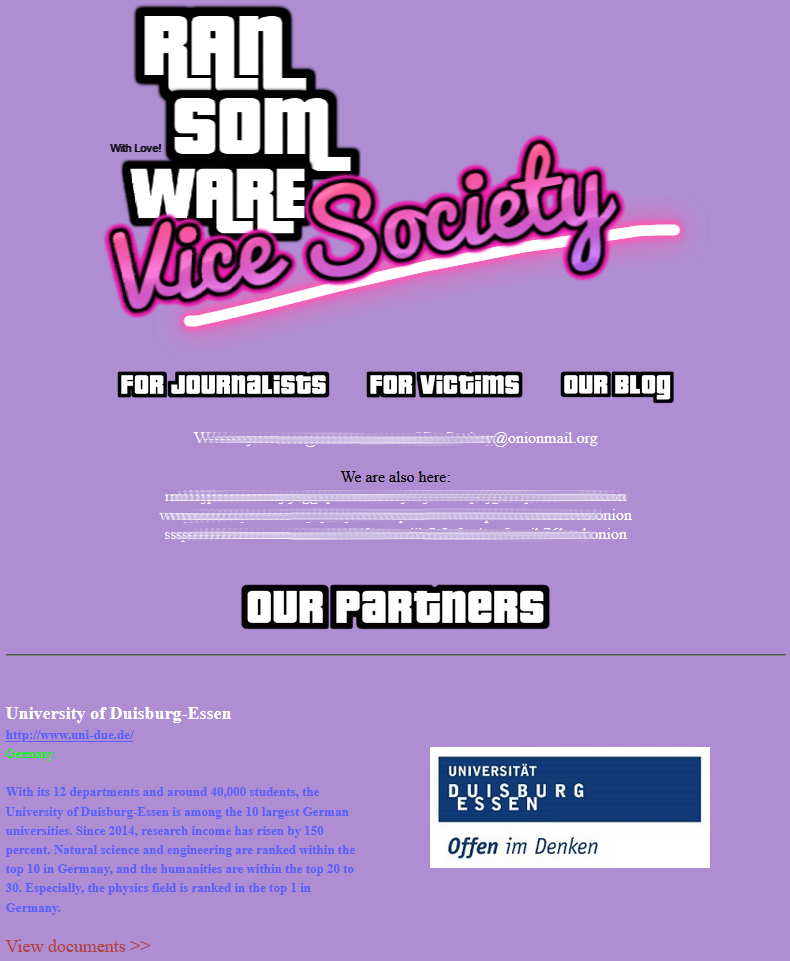 Vice Society ransomware leaks University of Duisburg-Essen’s data 2 Vice Society starts leaking data allegedly stolen from UDE