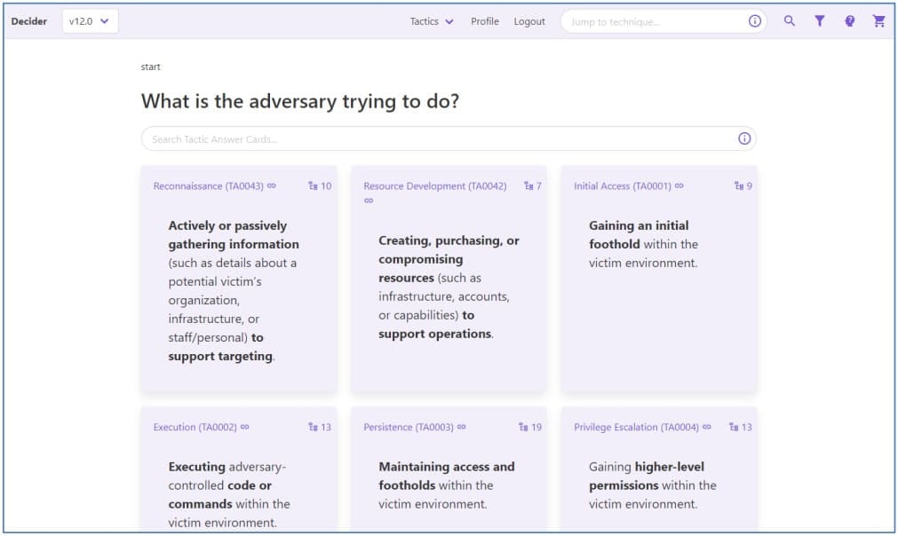 CISA releases free ‘Decider’ tool to help with MITRE ATT&CK mapping 2 Question on Decider