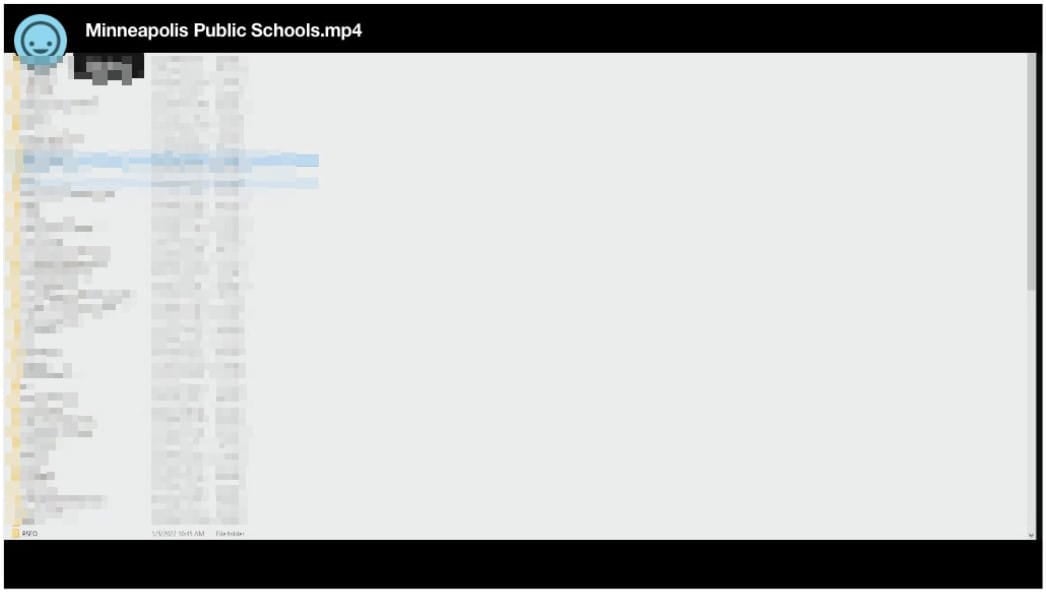 Ransomware gang posts video of data stolen from Minneapolis schools 3 Medusa video demoing file access