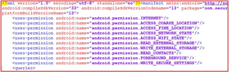 The malicious chat app on Google Play