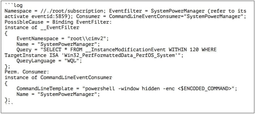 PowerDrop registering as a WMI event filter