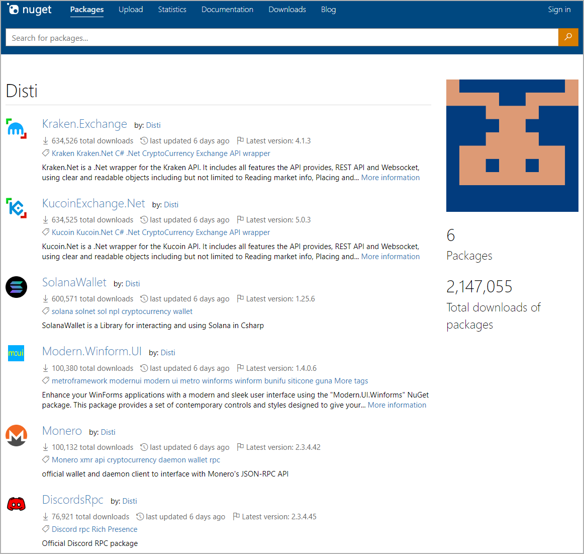 Malicious Solana, Kucoin packages infect NuGet devs with SeroXen RAT 2 Disti's repository on NuGet