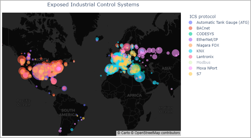 Researchers warn of 100,000 industrial control systems exposed online 3 Global exposure of ICSs