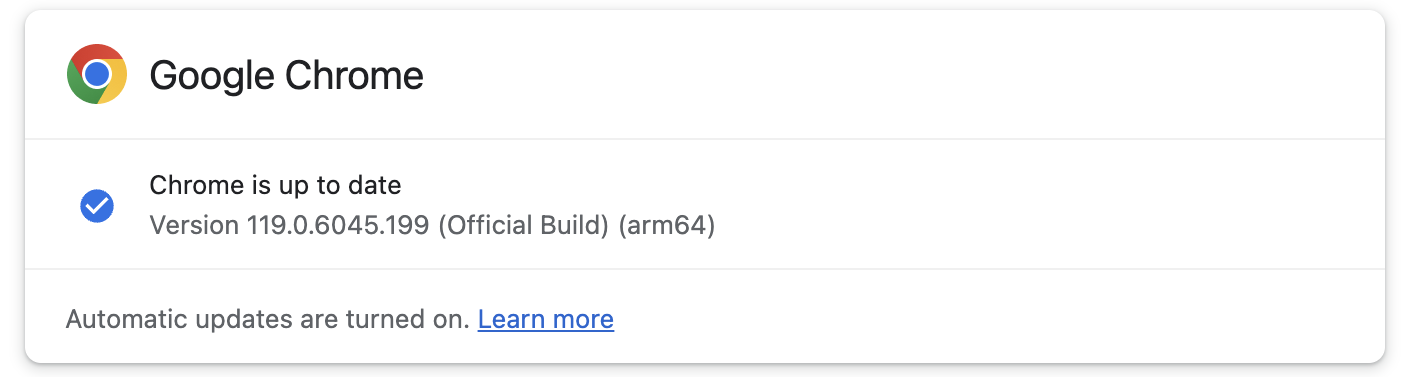 Google Chrome emergency update fixes 6th zero-day exploited in 2023 2 Chrome 119.0.6045.199