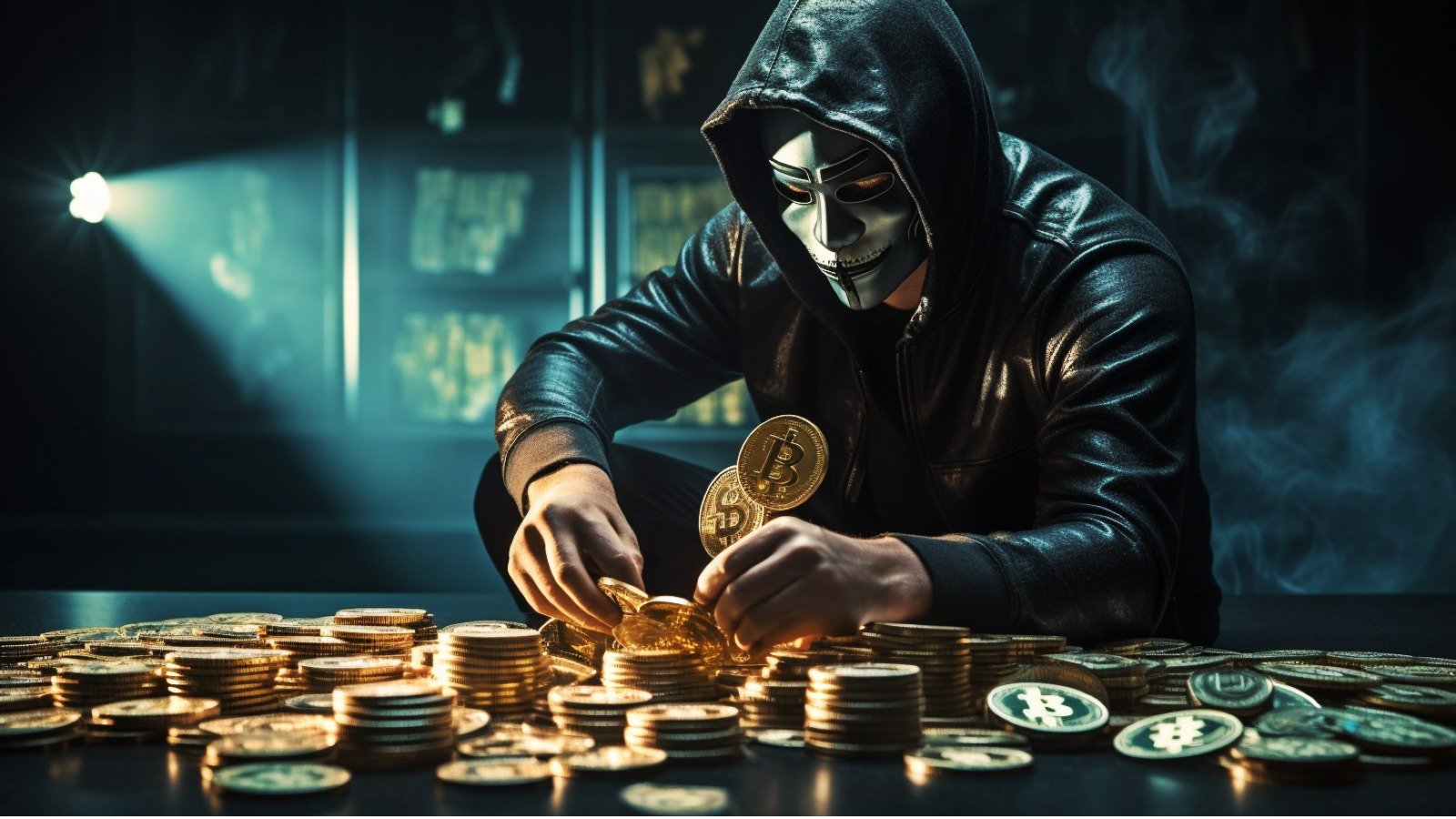 Hacker counting stolen crypto