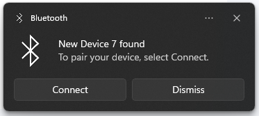 Windows 11 notification generated by the app