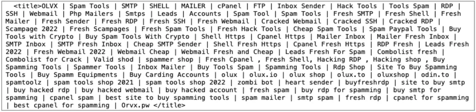 SEO keywords used  for drawing search traffic