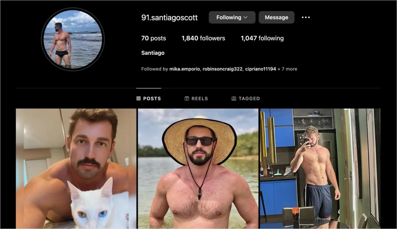Fake Instagram profile abusing someone else's pictures