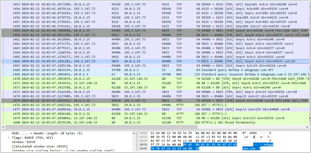 Sox sample communicating with Faceless C2