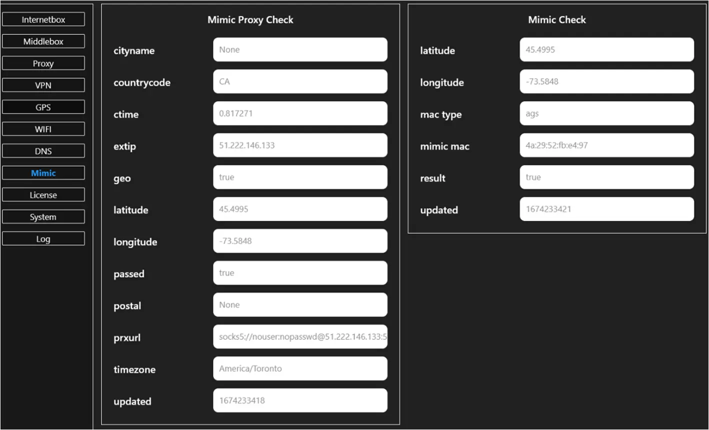 Spoofing options