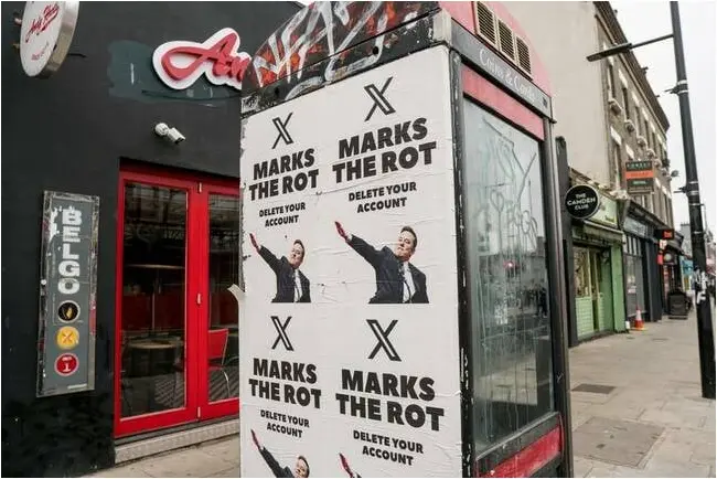 anti x poster in camden uk