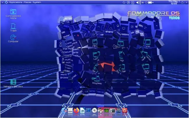 One of the few animated effects we could grab was the dissolving of a closed window into spinning cubes. One of the few animated effects we could grab was the dissolving of a closed window into spinning cubes.