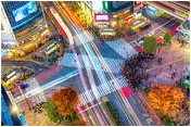 people choose crossing on road