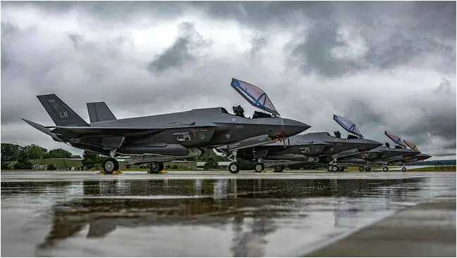 Pictured: United States Air Force F-35A Lightning II jets arrived at RAF Marham on 03 September 2024, along with airfield support equipment, for the start of Exercise AGILE SHIELD. Pictured: United States Air Force F-35A Lightning II jets arrived at RAF Marham on 03 September 2024, along with airfield support equipment, for the start of Exercise AGILE SHIELD.