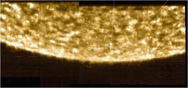 South pole of the Sun as seen by Solar Orbiter's Spectral Imaging of the Coronal Environment (SPICE) instrument South pole of the Sun as seen by Solar Orbiter's Spectral Imaging of the Coronal Environment (SPICE) instrument
