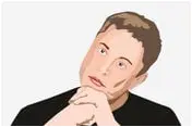 "Pensive" Elon Musk vector portrait