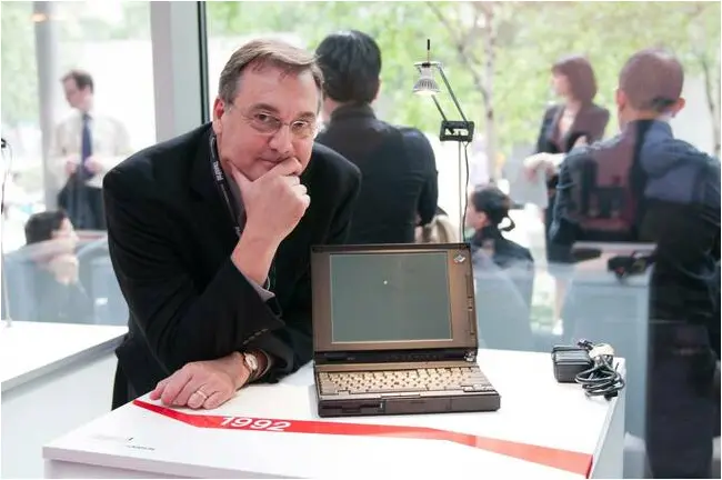 David Hill with a ThinkPad 700C