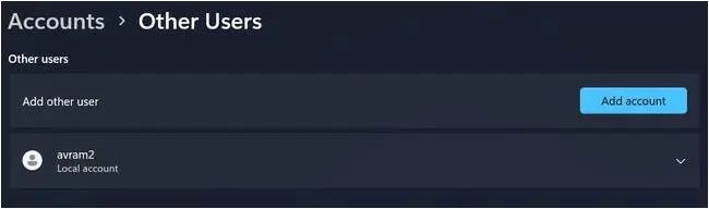 Username listed