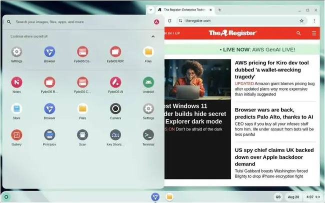 FydeOS: a very simple lightweight Linux, with Chromium and the Play Store. What more do you need?