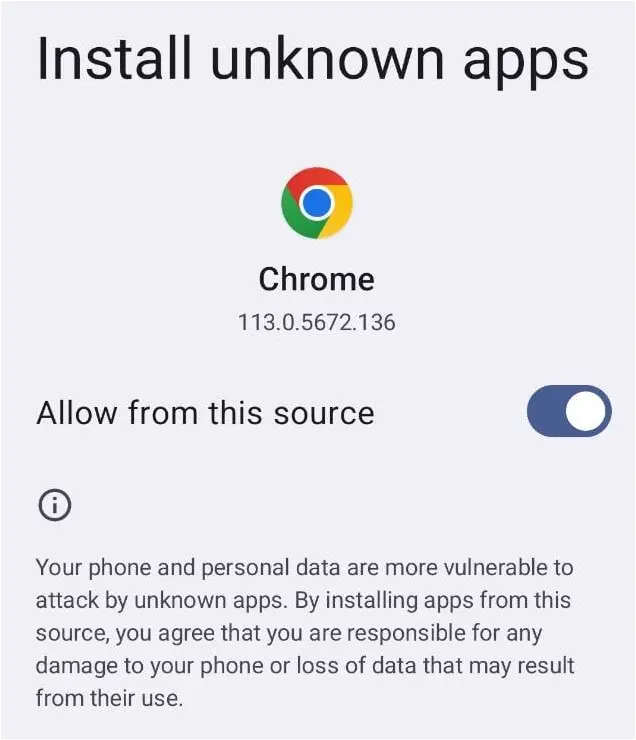 Android today allows installation of unknown apps subject to a warning Android today allows installation of unknown apps subject to a warning