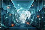 Abstract illustration of a global datacenter