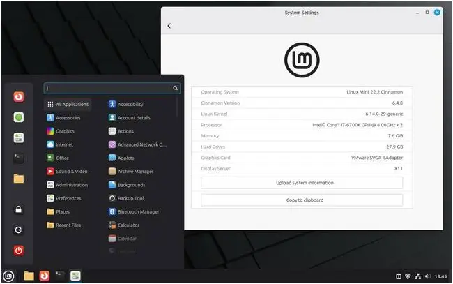 Mint 22.2 has a new version of Cinnamon, but it's not radically different